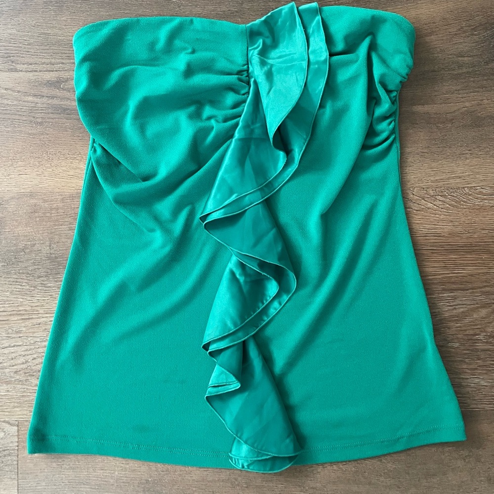 The Limited Emerald Green Strapless Top